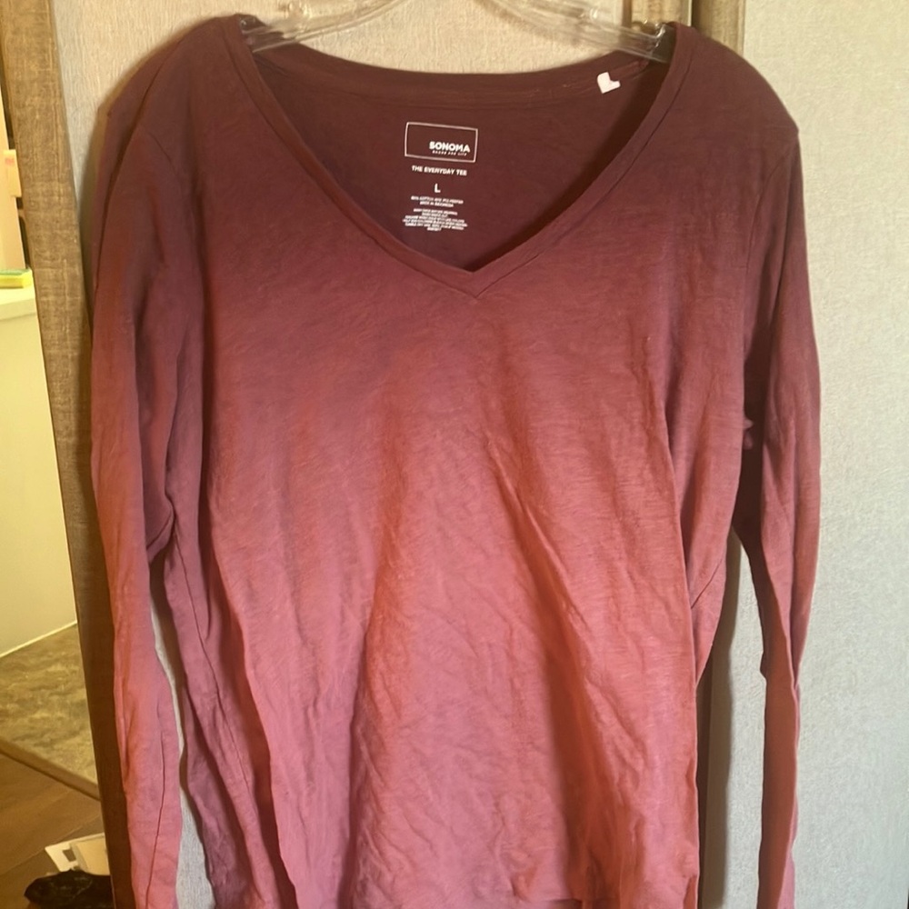 FINAL MARKDOWN Sonoma Women's variegated Long Sleeve Top large